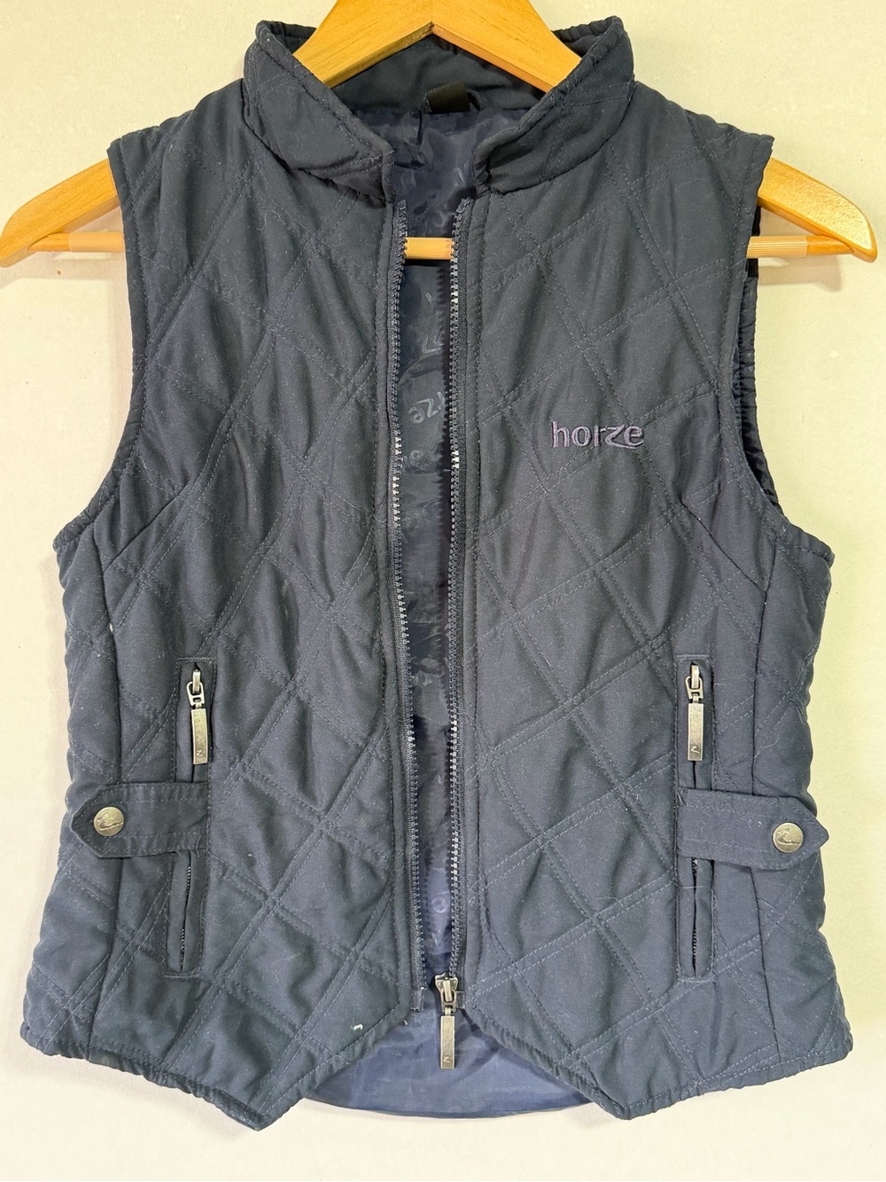 Horze Quilted Navy Women's Vest